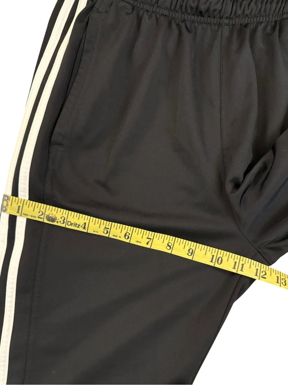 Adidas Tiro Track Pants Black 3 Stripe Ankle Zip Joggers Mens Medium